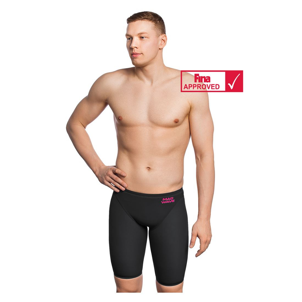 MADWAVE BODYSHELL MEN RACING JAMMER - BLACK/PINK (FINA APPROVED ...