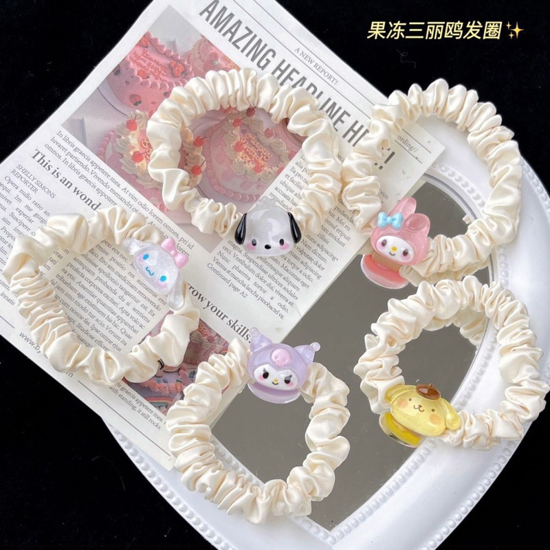 Cute Comel Sanrio Character hair tie rambut getah scrunchies kids hair ...