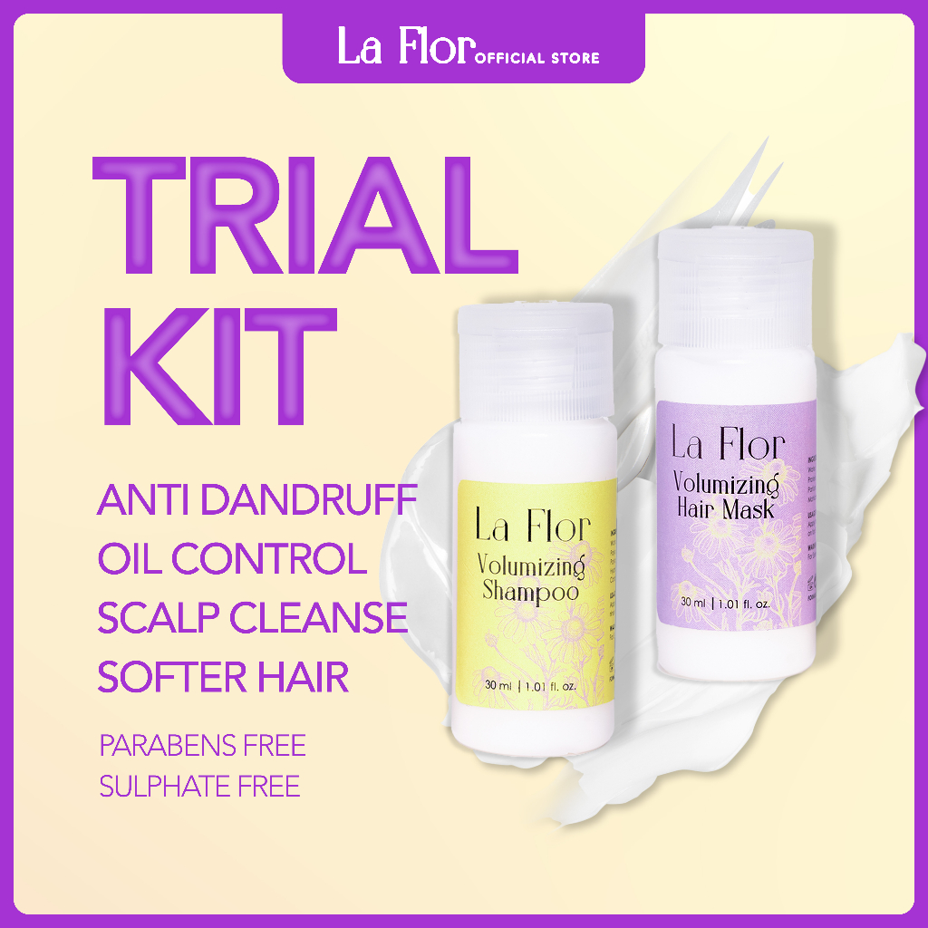 [Ready To Ship] La Flor Trial set Size Hair Shampoo and Hair mask Anti ...