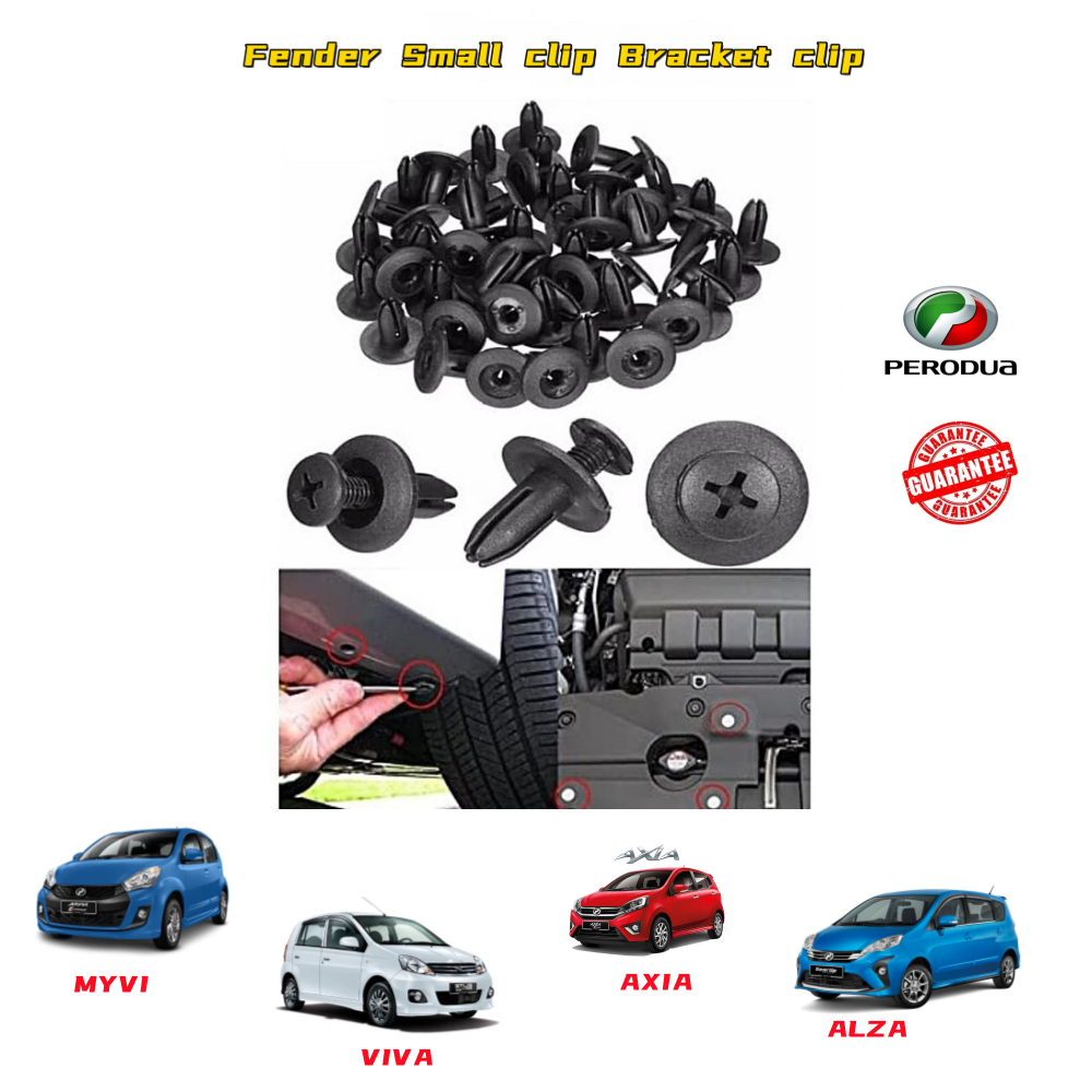 Myvi Aruz Bezza Alza Axia Viva Bumper Fender Small Clip Bracket clip