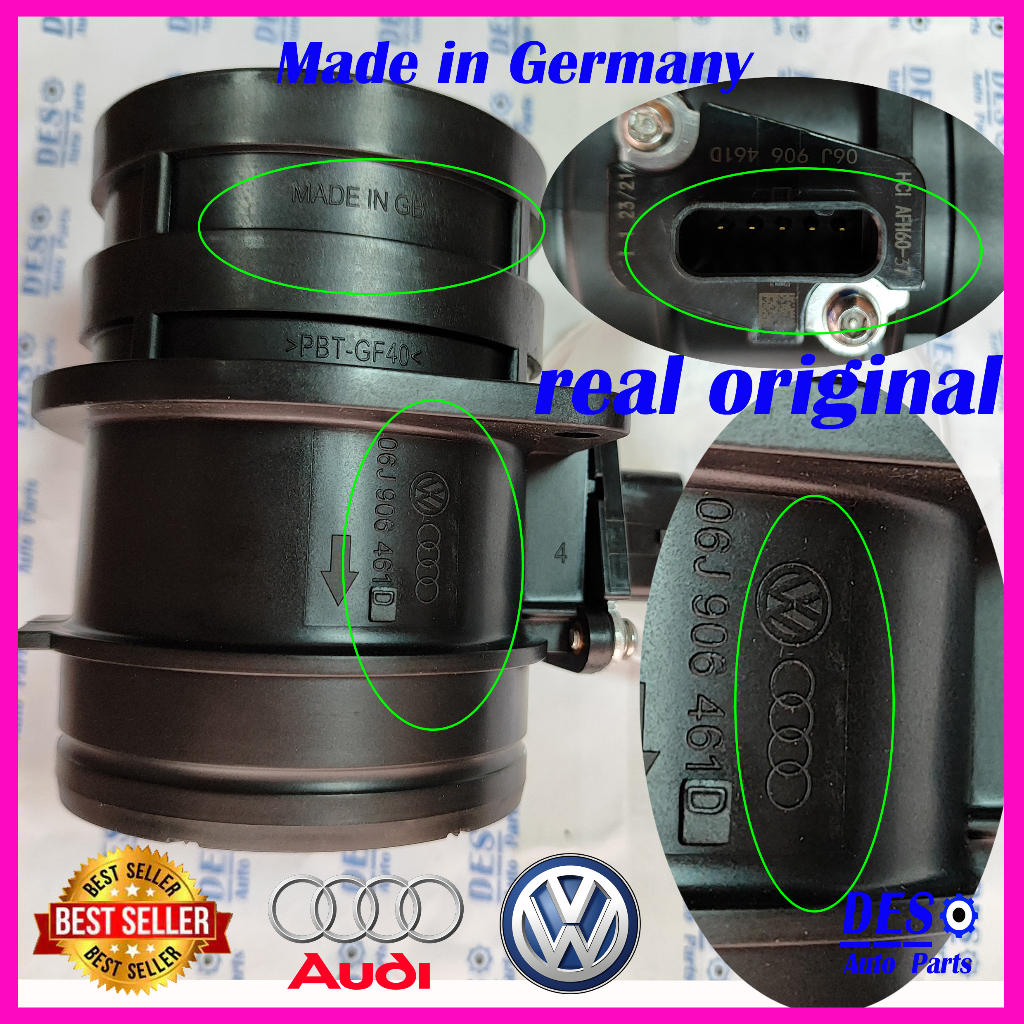 Original Volkswagen/Audi 06J906461D Air Mass Meter AIR FLOW SENSOR
