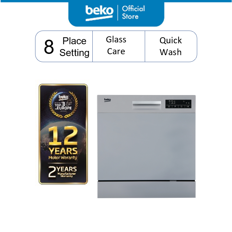 Beko 8 Place setting Tabletop Dishwasher DTC36810S Shopee Malaysia