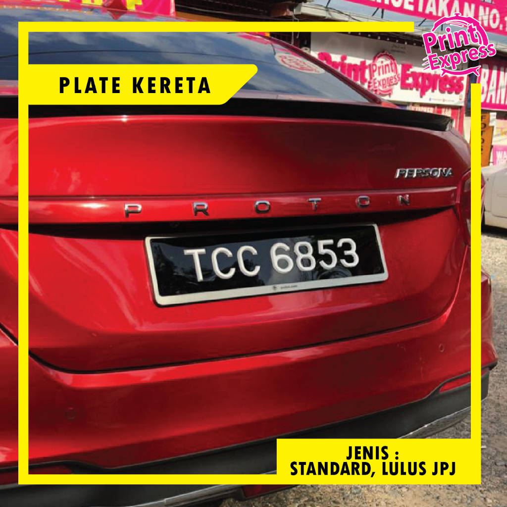 PLATE KERETA LULUS JPJ | Plate Kereta Standard, Plate Siap Tampal ...