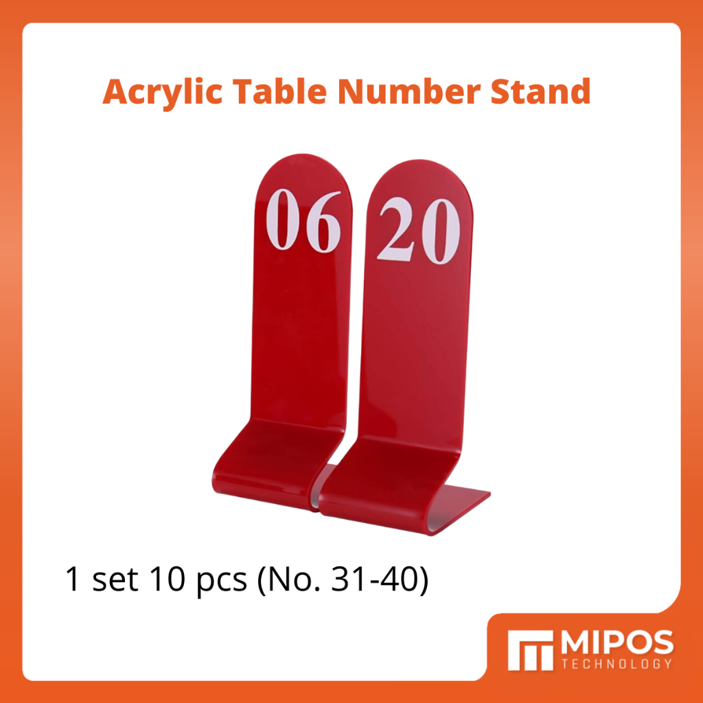 Table Number Stand/ Double Sides/ 17cm Order Token Queue (Set of 10