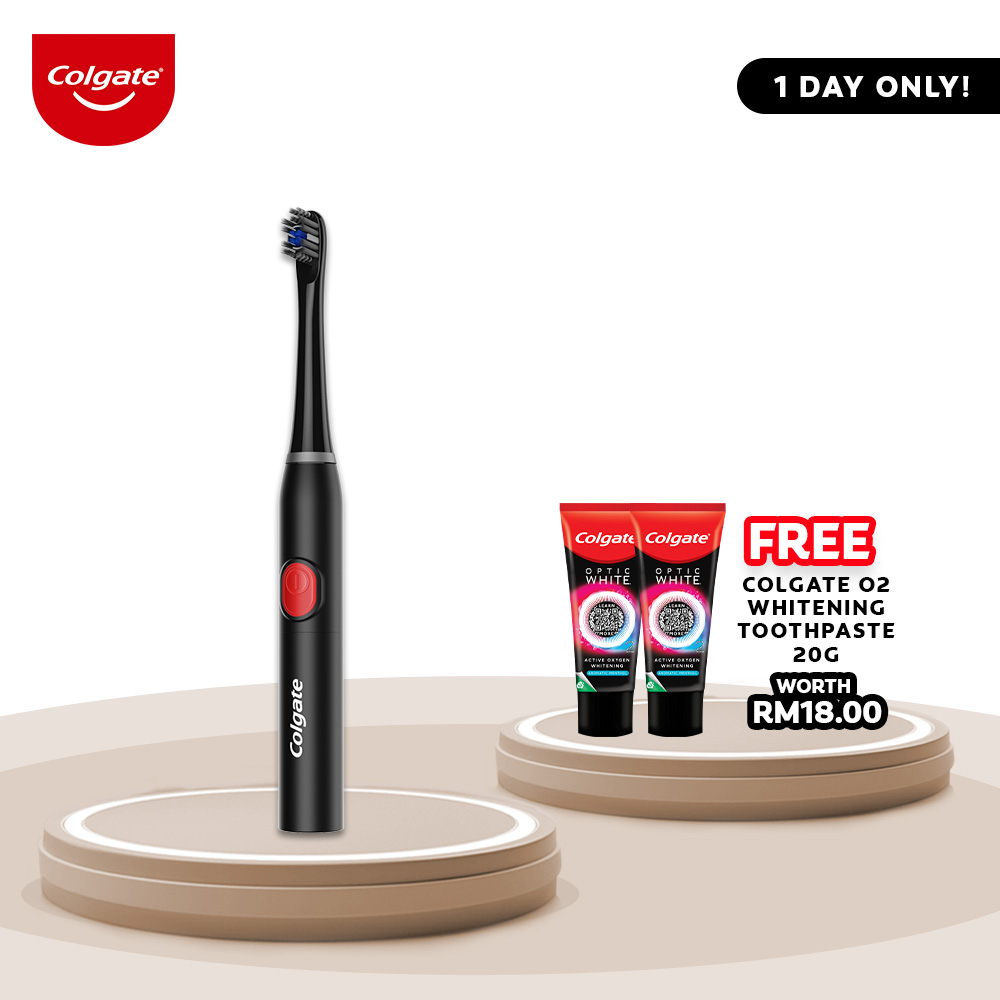 Colgate B150 Charcoal Electric Toothbrush Bundle [Buy 1 Gift 1