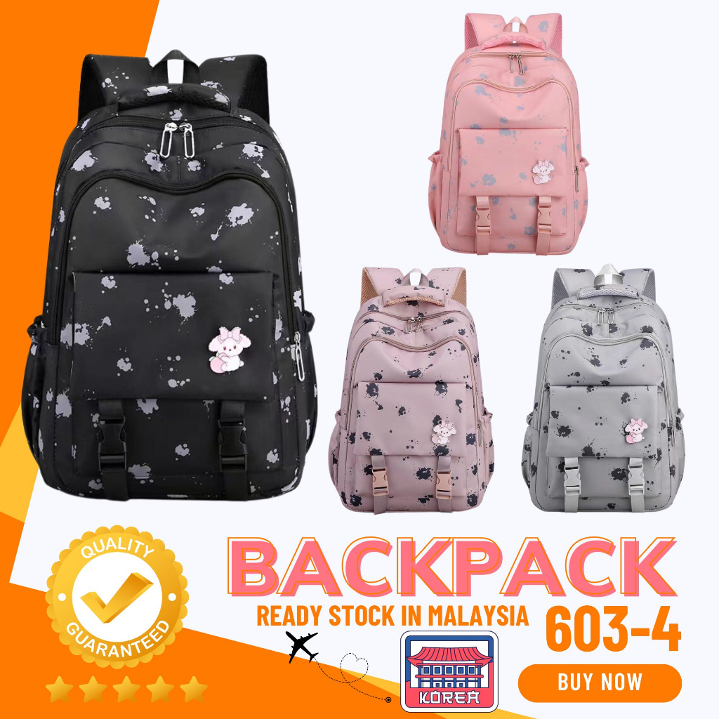 603 4 Korea Backpack High Quality Beg Sekolah School Bag Beg Galas Laptop College Design Girl Shopee Malaysia