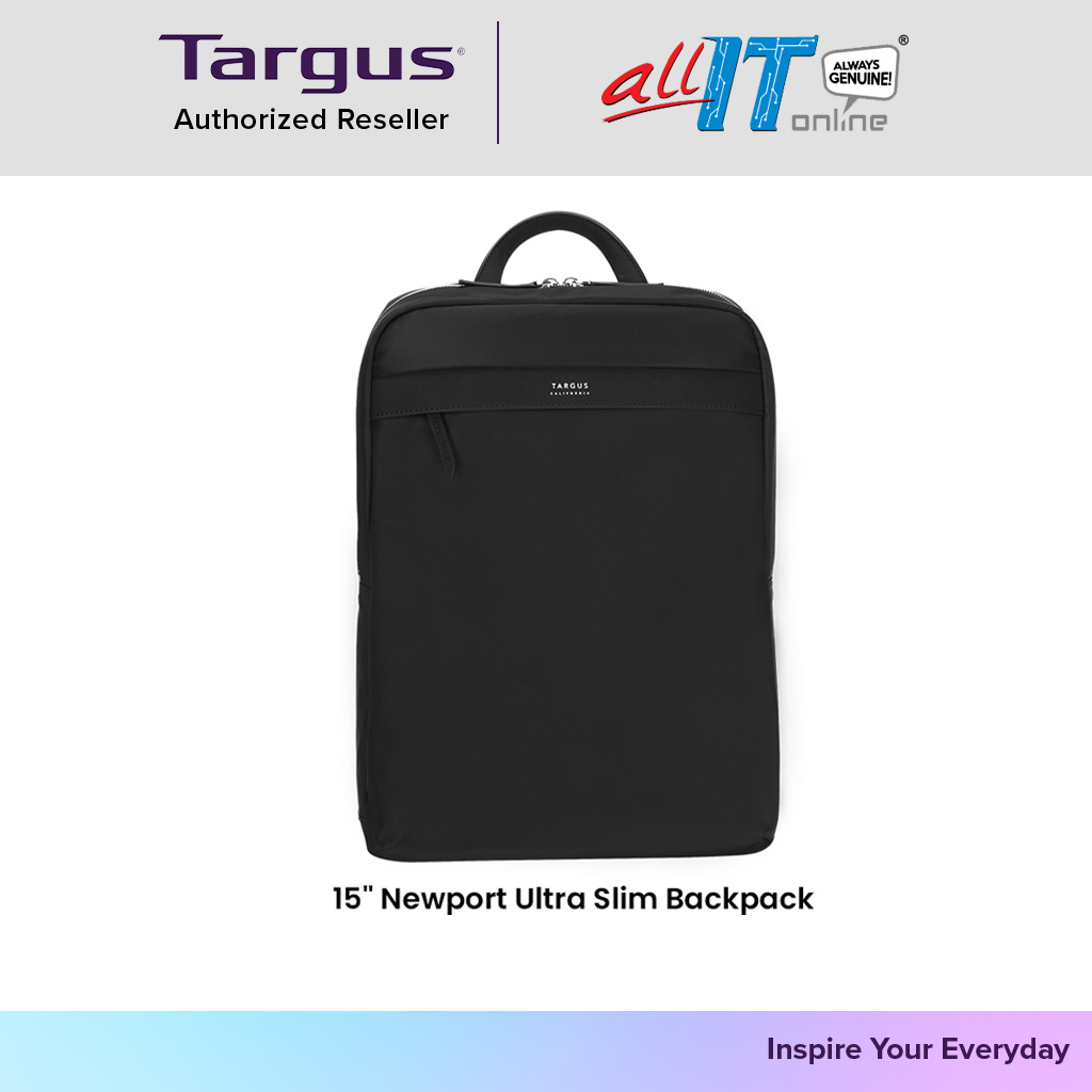 Targus Backpack 15" Newport Ultra Slim (TBB598GL70) Black Shopee