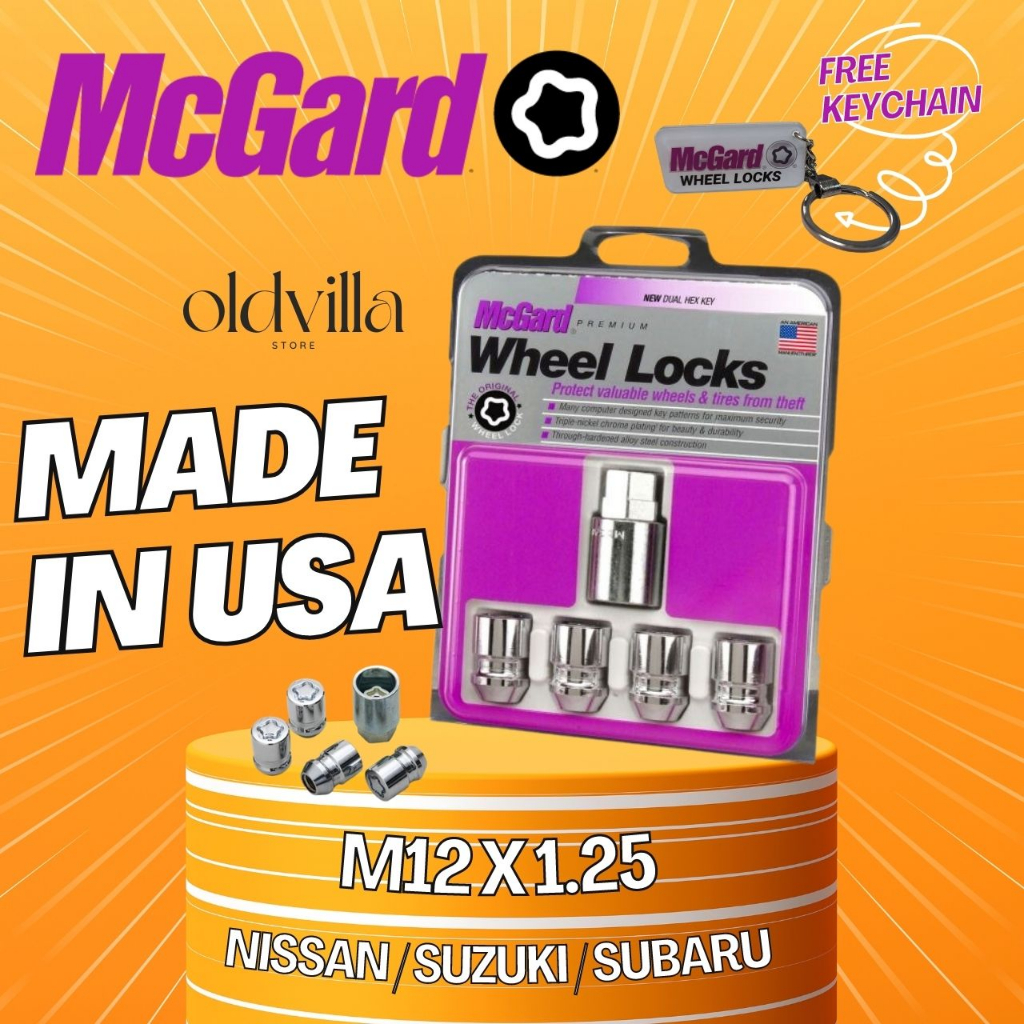 McGard Premium Wheel Locks M12x1.25 Chrome Locknut Lock Nut Sport Rim ...