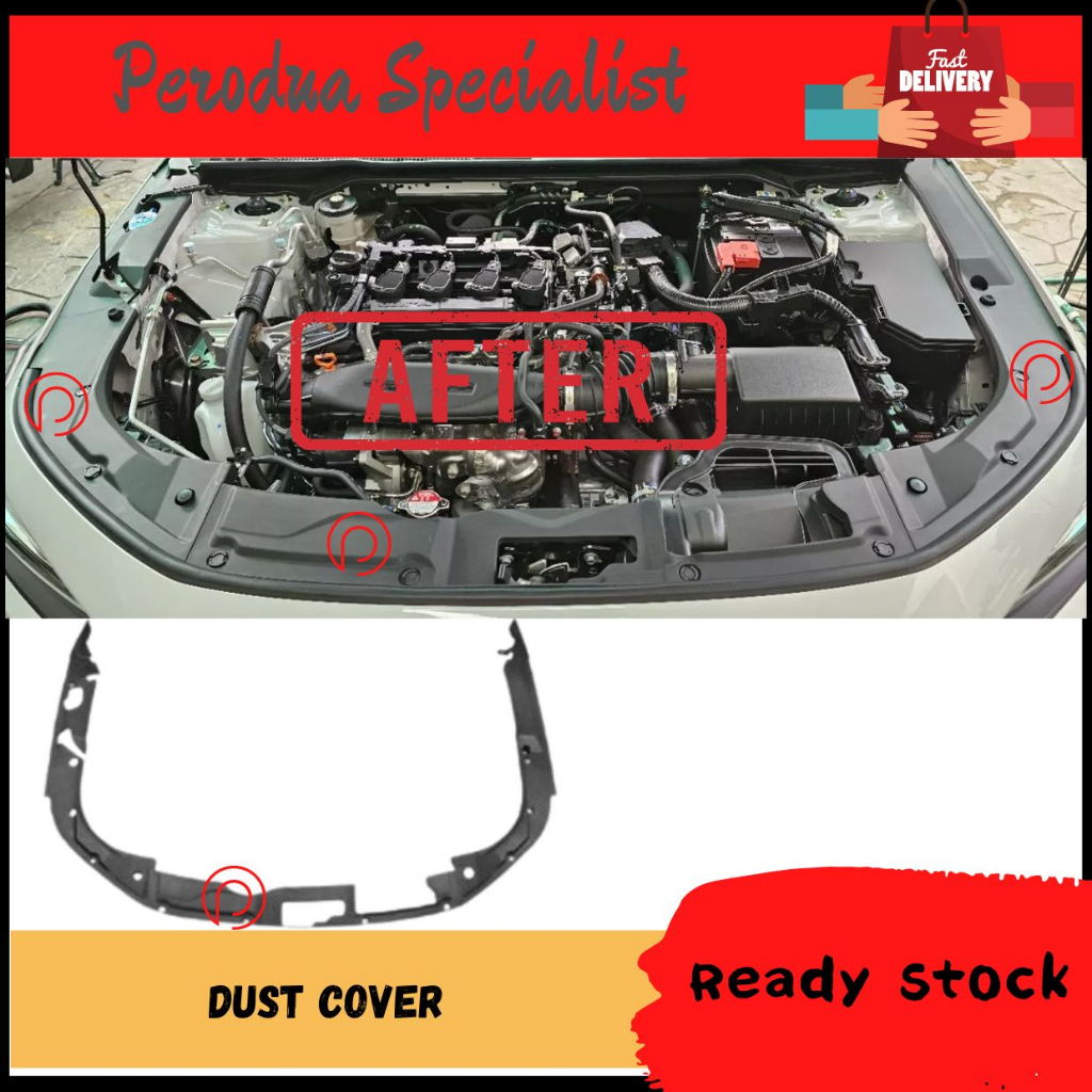 Honda Civic FE 2022 Engine Bay Cover/Dust Cover /Engine Cover Shopee
