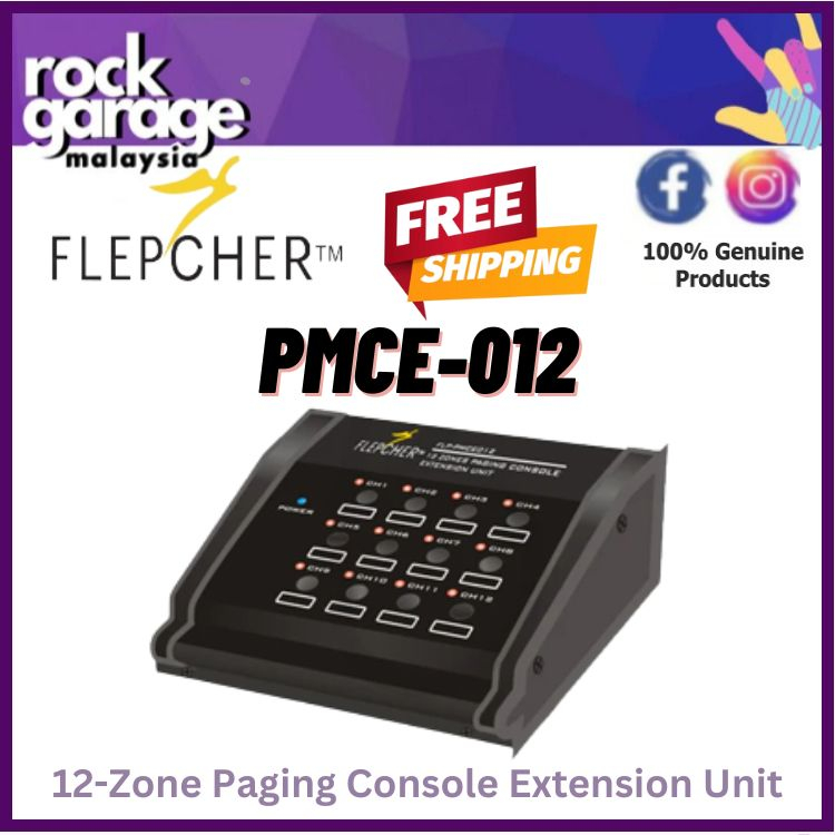 Flepcher PMCE-012 12-Zone Paging Console Extension Unit ( PMCE012 ...