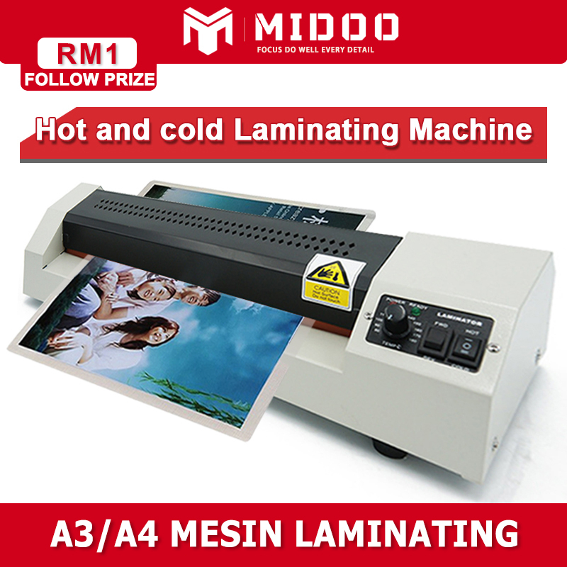 A3/A4 Laminator Machin Heavy Duty Laminating Machine Hot And Cold