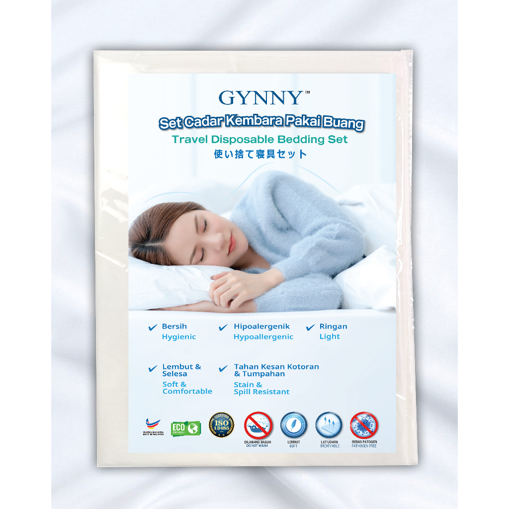 Disposable Pillow Case (GYNNY Travel Disposable Bedding Set **Pillow