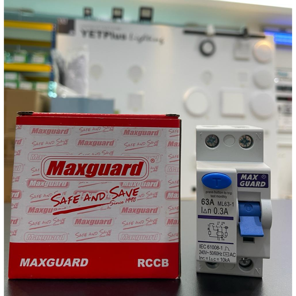 MAXGUARD 2Pole/4Pole 100mA /300mA RCCB (ELCB) | Shopee Malaysia