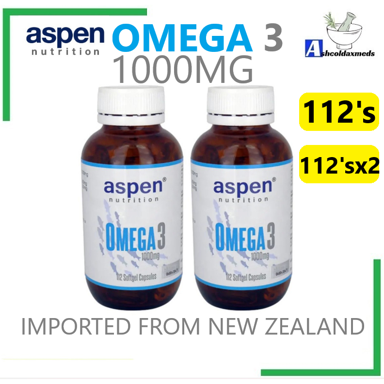 (NO BOX) Aspen Omega 3 Fish Oil 1000mg 112'S OR 112'SX2 EXP07/2025