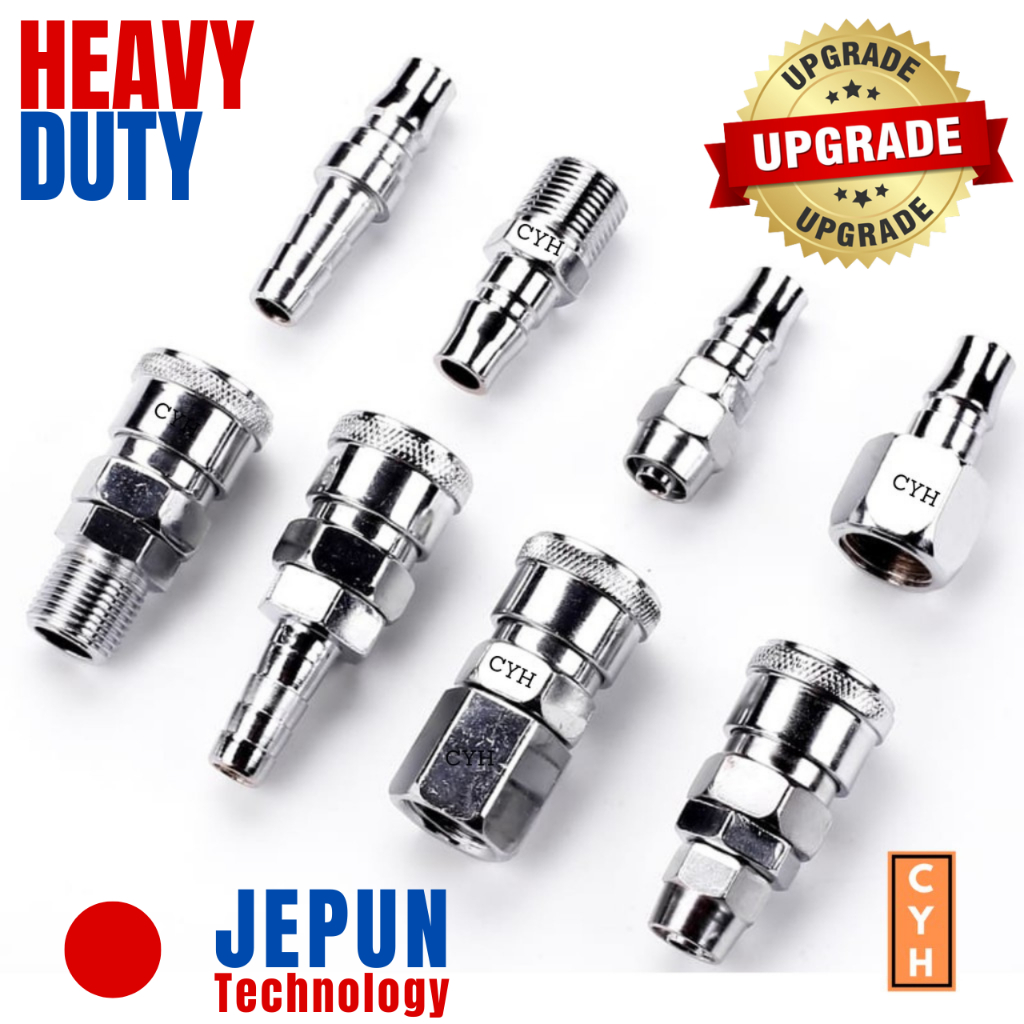 Air Hose Compressor Hose Quick Connect Fitting Quick Coupler Connector 1 4 Release Socket Air Gun Coupling Shopee Malaysia
