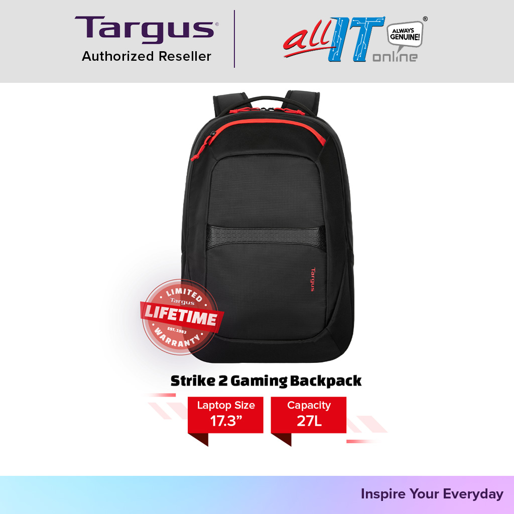 Targus Gaming Backpack 17.3" Strike 2 TBB639GL70 Black Shopee Malaysia