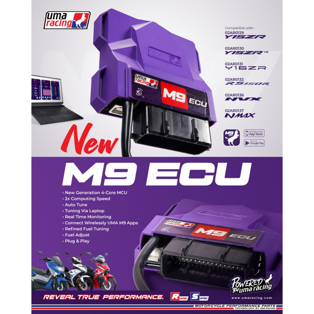 ECU UMA M9 LATEST Y15 Y16 NVX NMAX RS150 RSX LCV8 FI ( BUILT IN WIFI ...