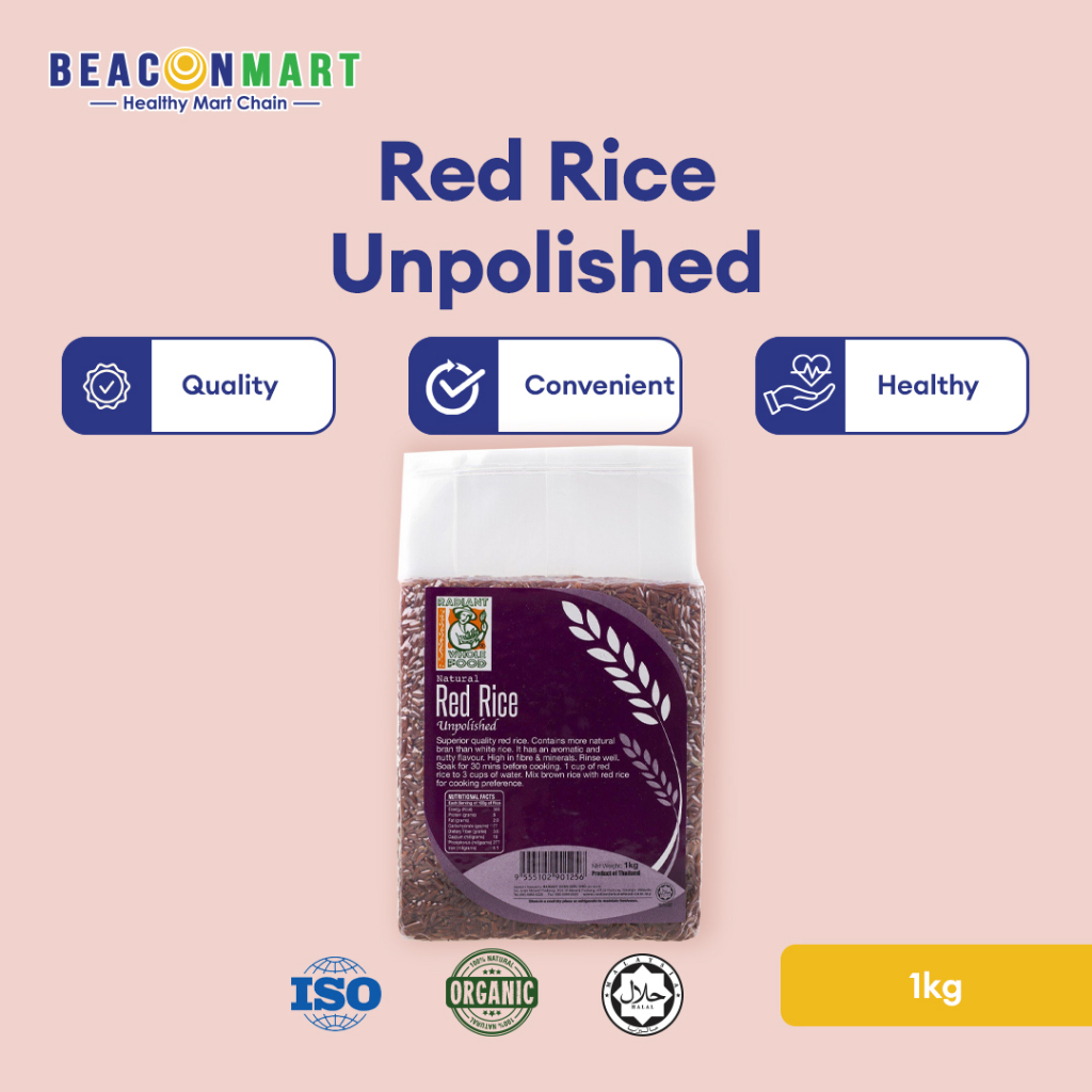 [Beacon Mart - Radiant] Natural Red Rice | High in Fibre | 有机未抛光红米 ...