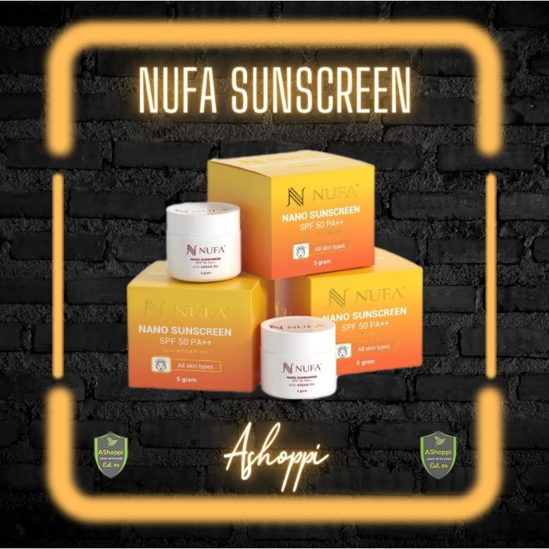 💯 ORIGINAL HQ 💯 NUFA SUNSCREEN SPF50 NUFA NANO SUNSCREEN WITH ARGAN OIL ...