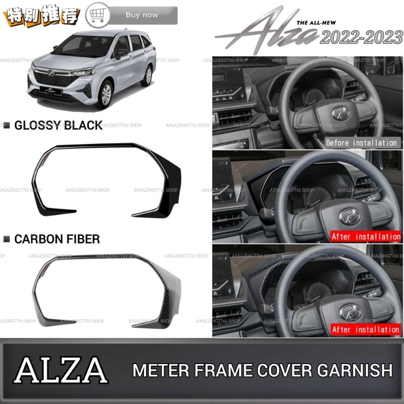 AMAZING PERODUA NEW ALZA 2022-2024 CAR DASHBOARD METER COVER FRAME ...