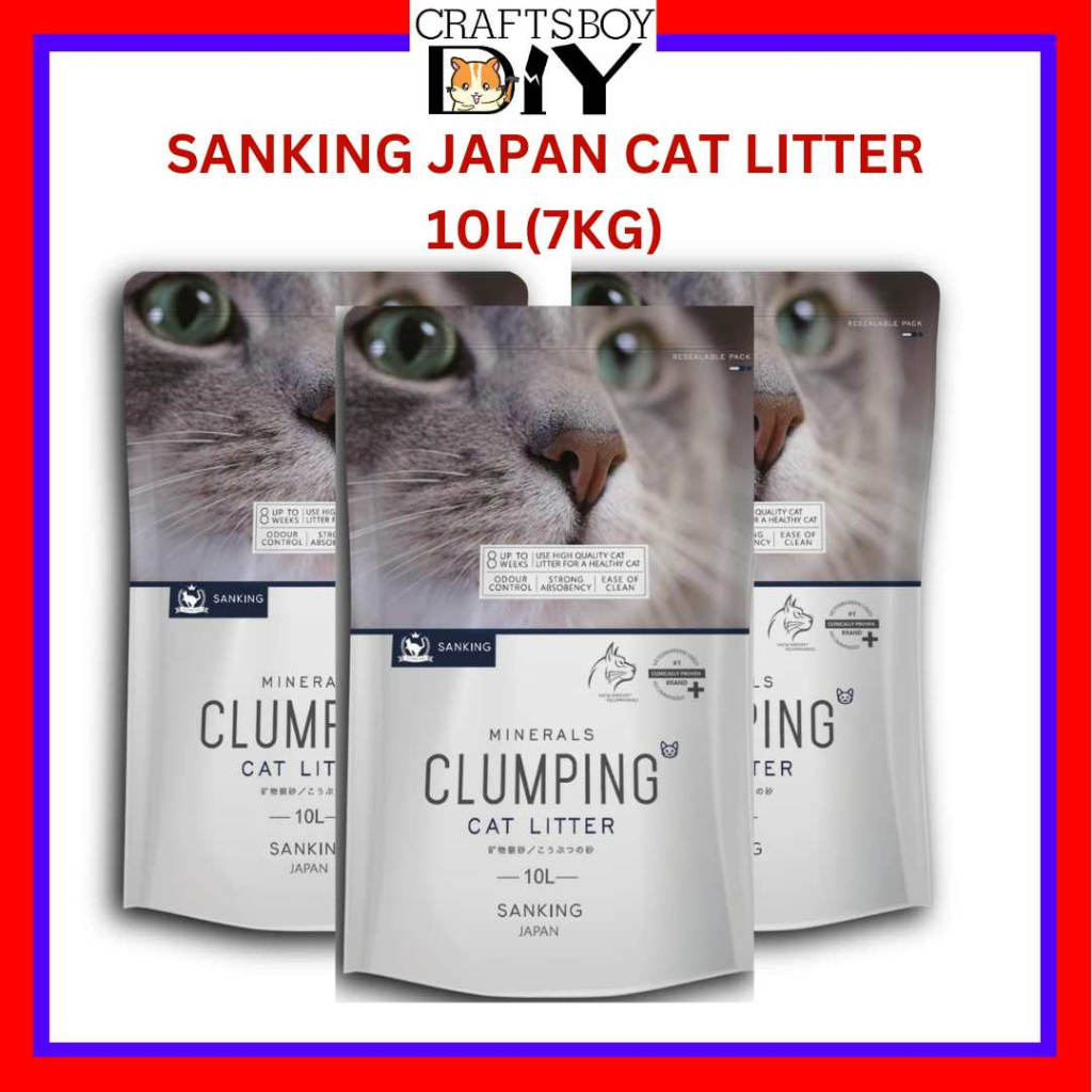 Sanking Japan Minerals Clumping Cat Litter 10L (7kg) Odour Control