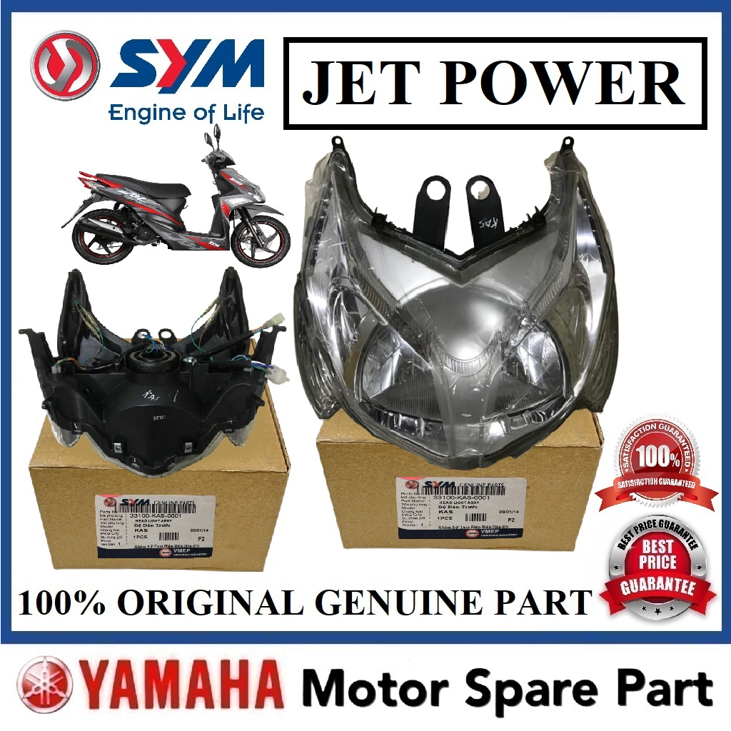100 ORIGINAL SYM JET POWER HEAD LAMP ASSY 0 33100KAS0001 HEADLAMP