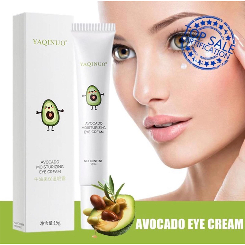 YAQINUO 15g Avocado Moisturizing Eye Cream Anti Aging Tighten Fine