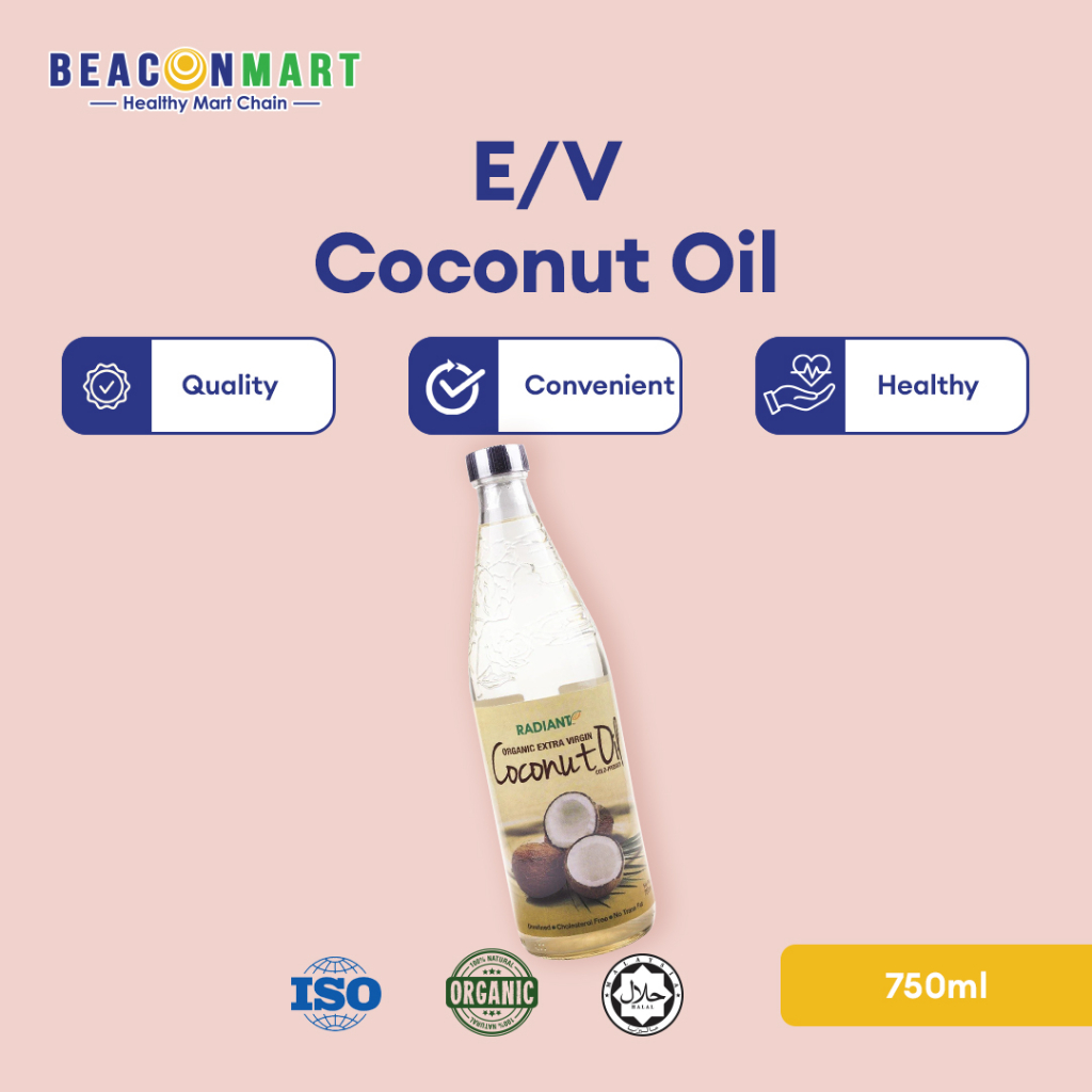 [Beacon Mart Radiant] Organic Extra Virgin Coconut Oil Cholesterol