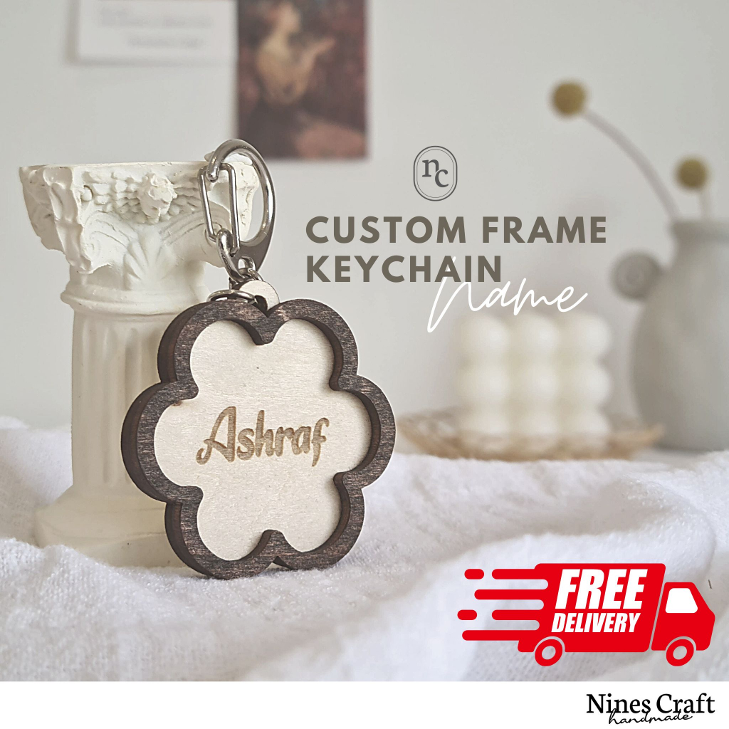 ⭐Custom Frame Keychain Nama NEW!⭐ Gift 3D Customized Name Special⏱️ ...