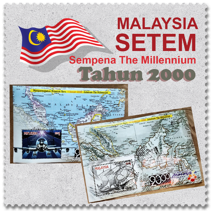 SETEM STAMP (USED) CELEBRATE THE MILLENIUM YEAR 2000 (MALAYSIA ...