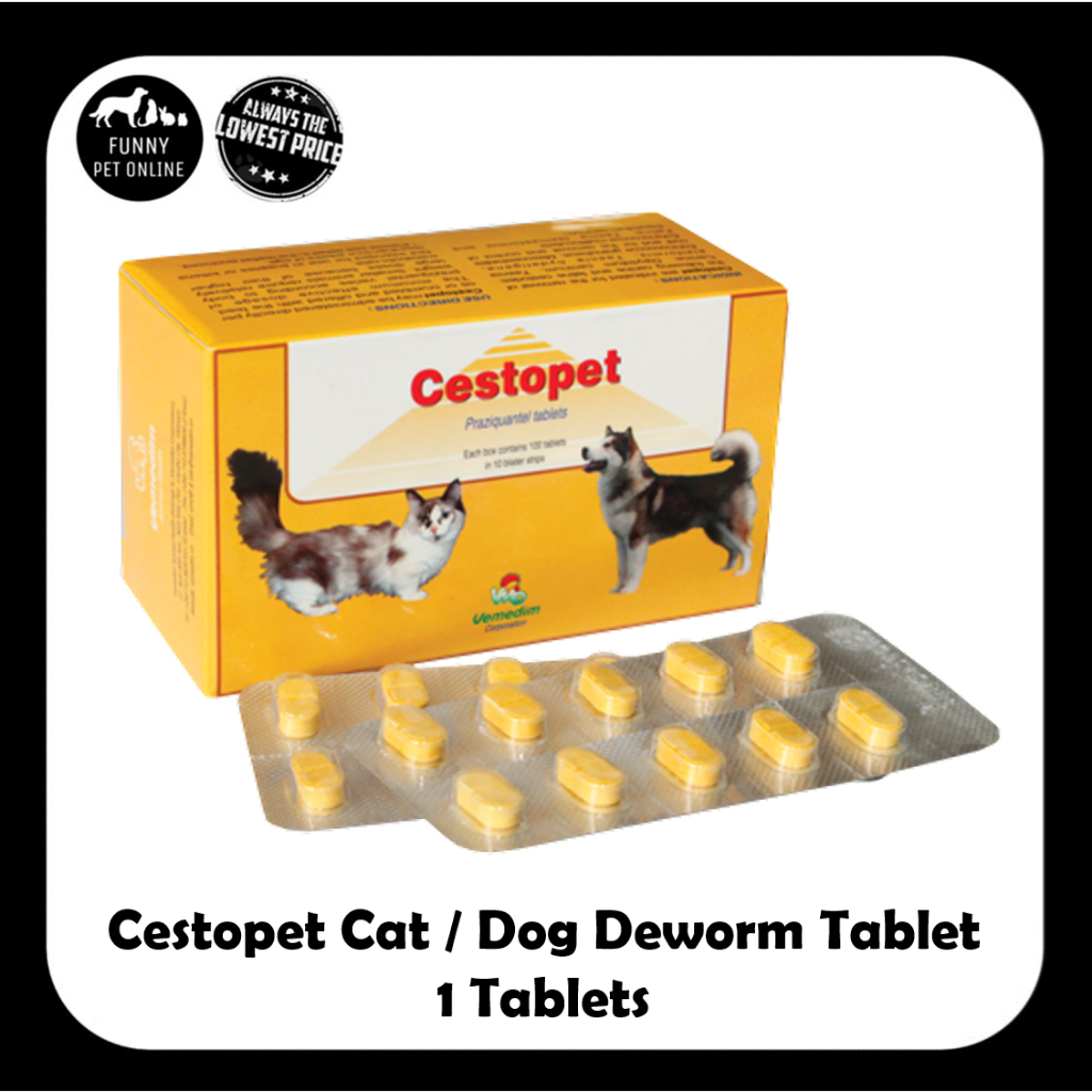 Cestopet Dog Deworm Tablets ( 1pc ) / Ubat Cacing untuk Anjing 1 biji