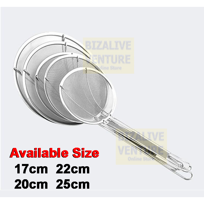 Stainless Steel Frying Oil Strainer | Skimmer | Shallow Sieve | Tapis ...