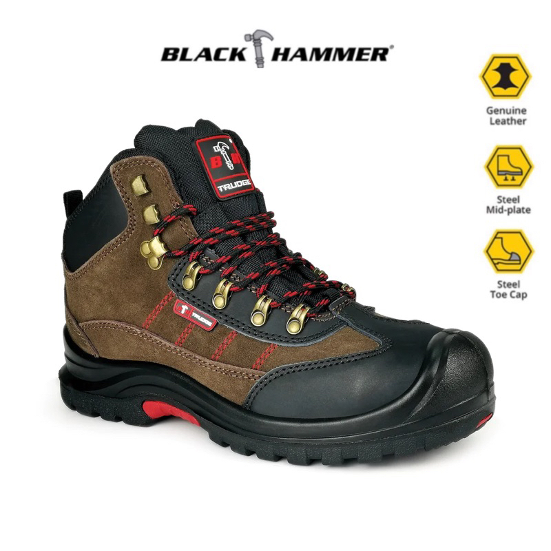 Black Hammer Safety Shoes Safety Boots BH 1103RS Shopee Malaysia