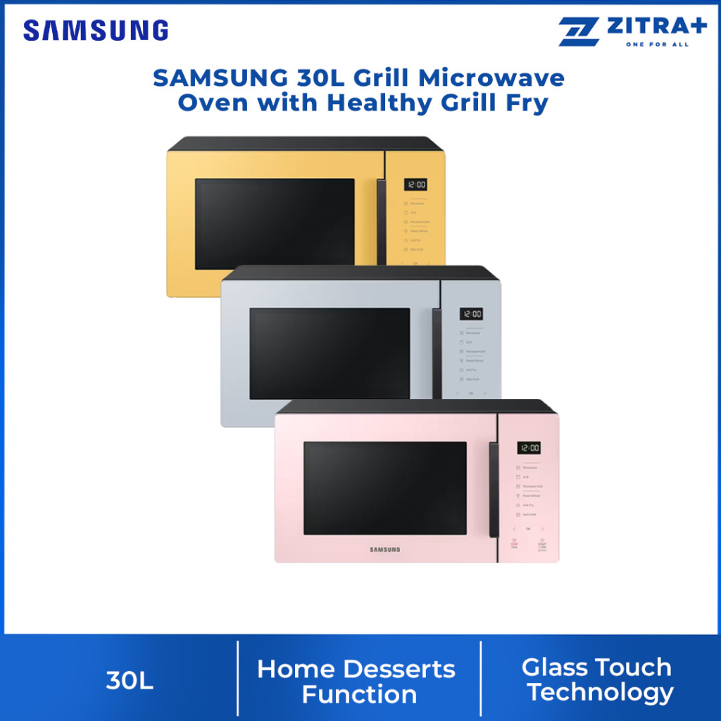 SAMSUNG 30L Grill Microwave Oven with Healthy Grill Fry Grill Fry
