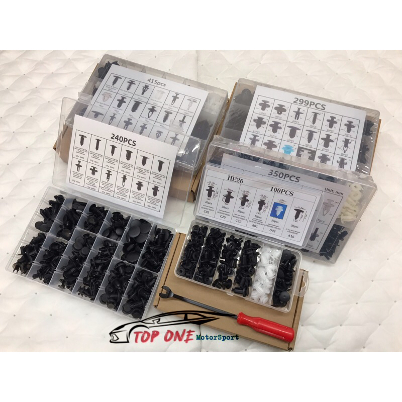 100-in-1 Fender Liner Fastener Rivet Car Push Clips Retainer 6 Size