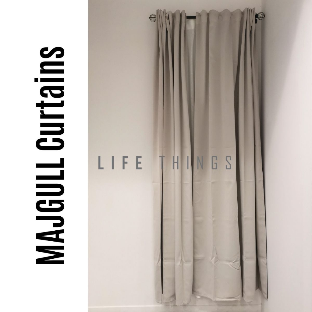 Ikea Majgull Curtains Langsir Room Darkening Block Out Curtain Pengelap Bilik 1 Pair2 Pcs