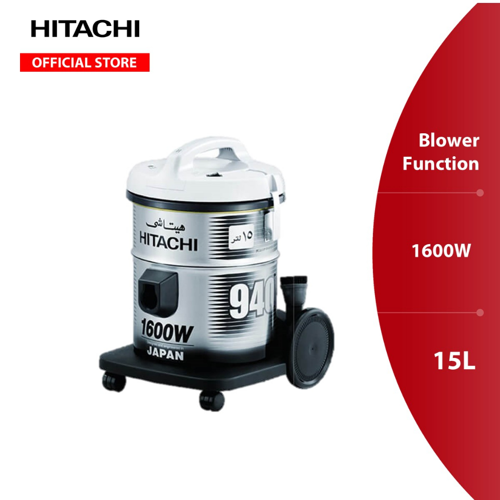 Hitachi Vacuum Cleaner Pail Can 1600W 15L (Platinium Gray) (CV940Y PG