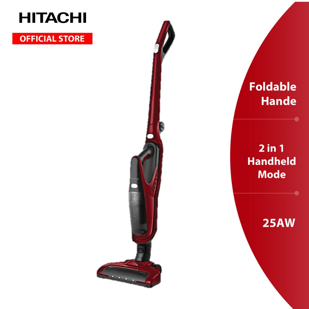Hitachi Cordless Stick Vacuum Cleaner Design Deep Red PVX85M