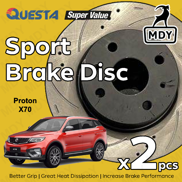 QUESTA Front / Rear Sport Brake Disc Rotor Proton X70 QT-DR-PT010/011 ...