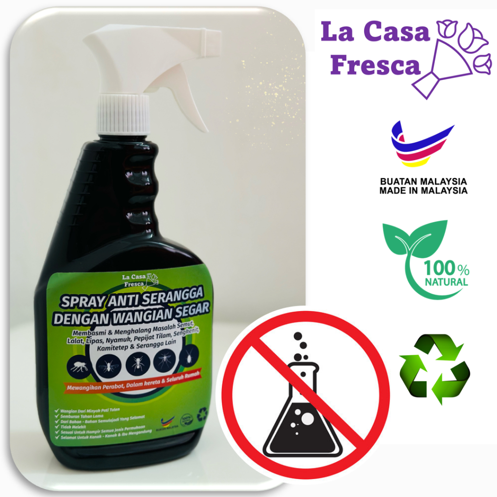 Spray Anti Lipas, Semut, Pepijat Tilam Dll Dengan Wangian Segar Dan ...