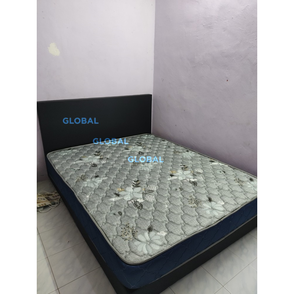 Direct Factory All Black Bed PVC Bed Divan Bed Single Super Single