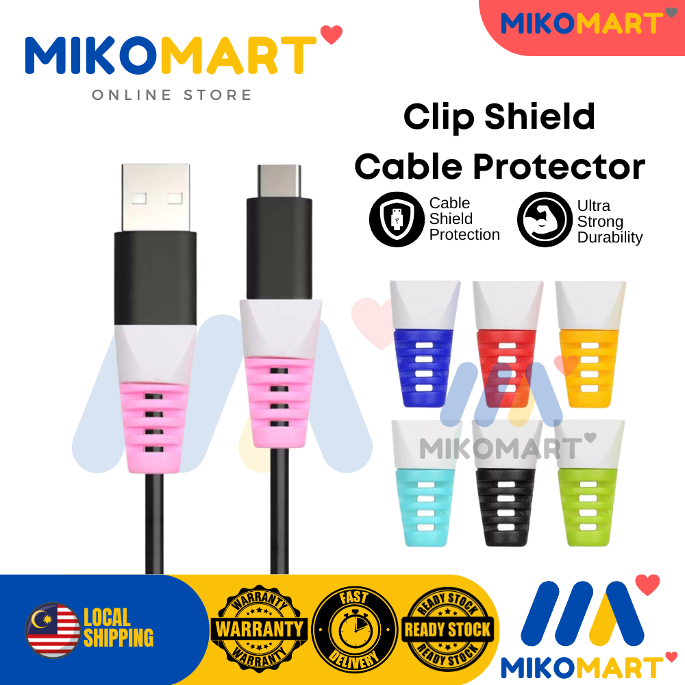 Universal Clip Shield Cable Protector for Samsung Android USB USB-C ...