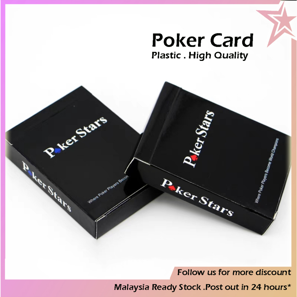 Ready Stock Plastic Poker Card Poker Stars PVC Playing Games Water  Resistant | Shopee Malaysia