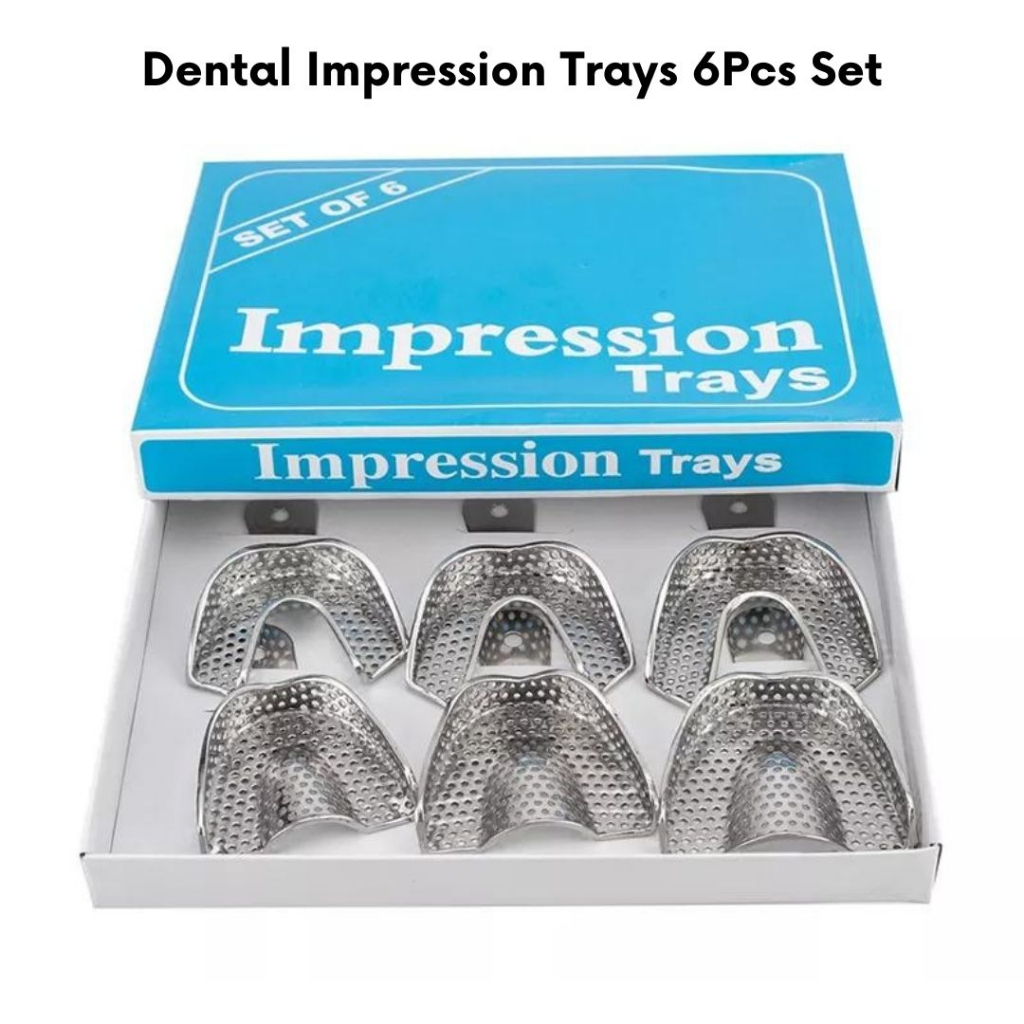 Perforated impression tray with retention rim