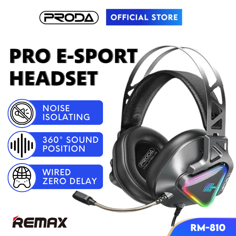 REMAX Gaming Headphone Wired Headphone With Mic RGB Headphone Gaming ...