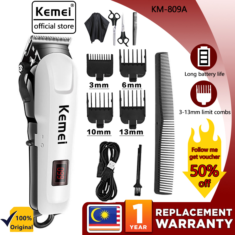 Kemei Km 809a Electric Hair Clipper Hair Cutting Maching Wireless