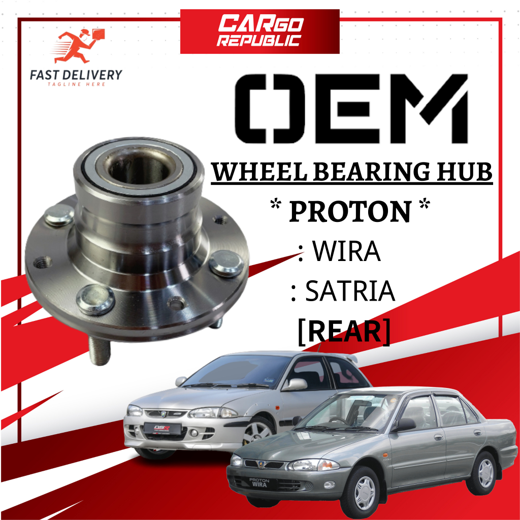 Proton Wira Satria Rear (Belakang) Wheel Bearing hub Quality Product ...