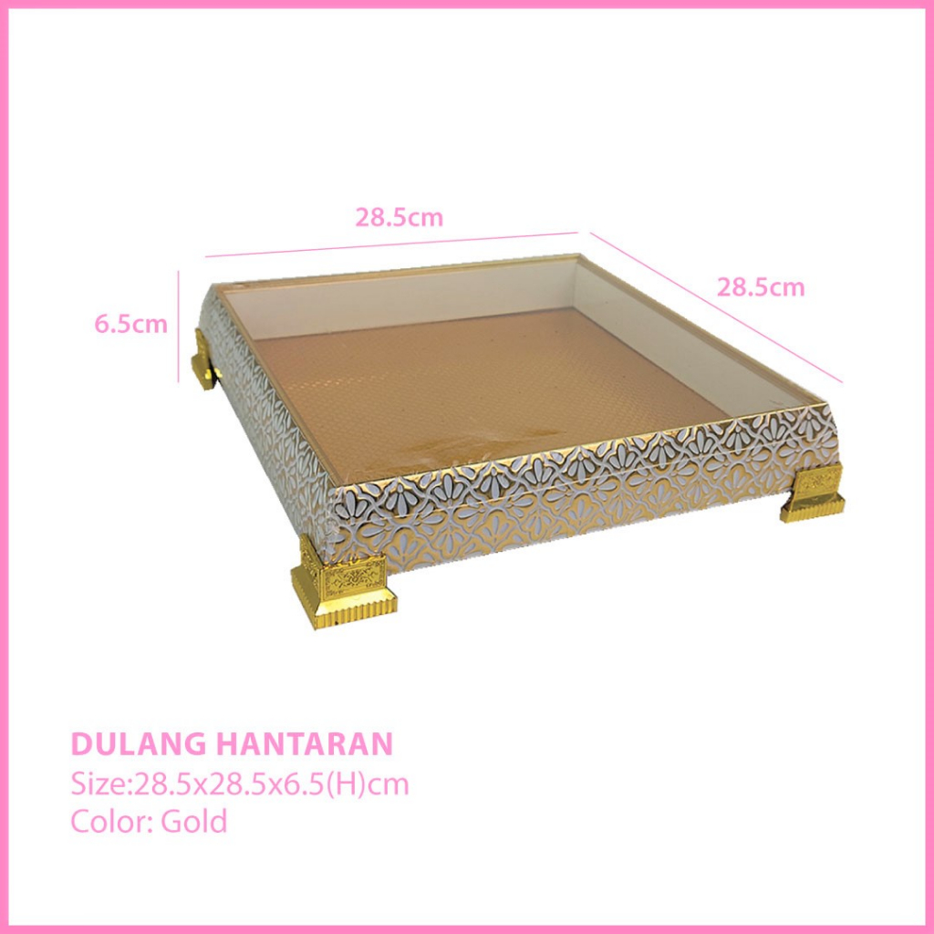 DULANG HANTARAN Perkahwinan Klasik / Classic Wooden Wedding Gift Tray Square