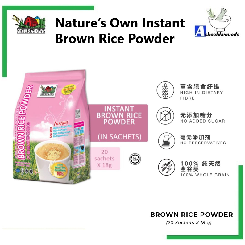 Nature's Own Brown Rice Powder 20 sachets x 18g EXP03/2025 Shopee