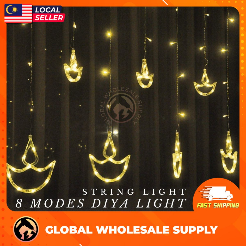 LIGHT OF HOPE Diwali Diyas Light Raindrop Design 138L Fairy String